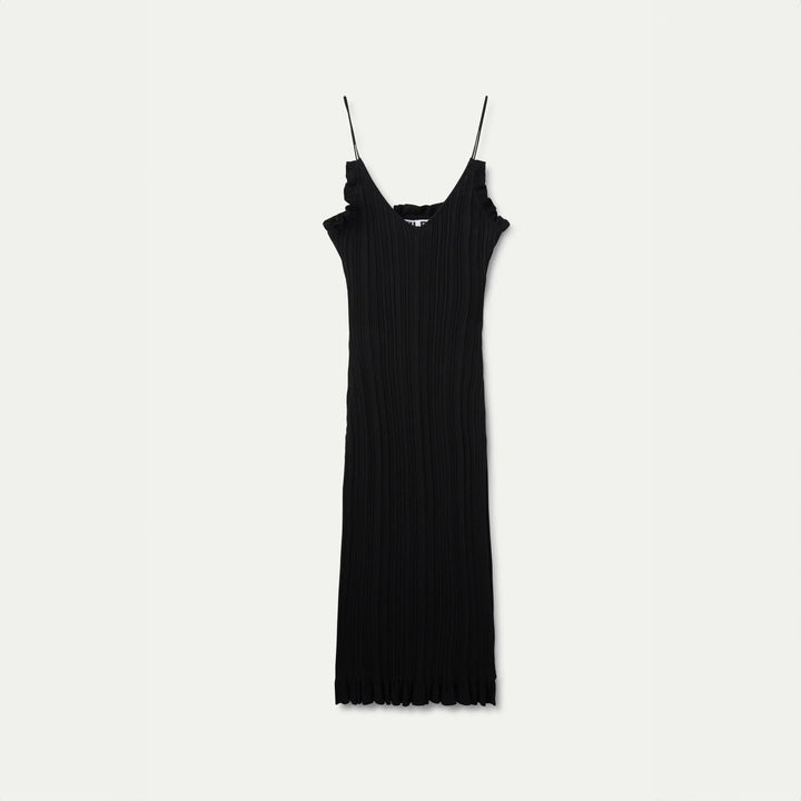 VESTIDO - Wild Pony, Largo Punto Volantes Negro