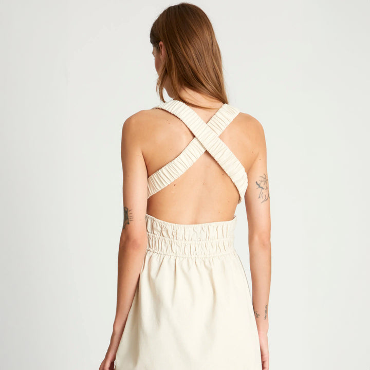 VESTIDO - Wild Pony, Midi Lino Blanco