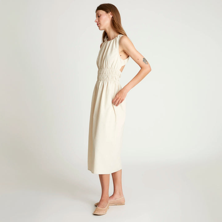 VESTIDO - Wild Pony, Midi Lino Blanco