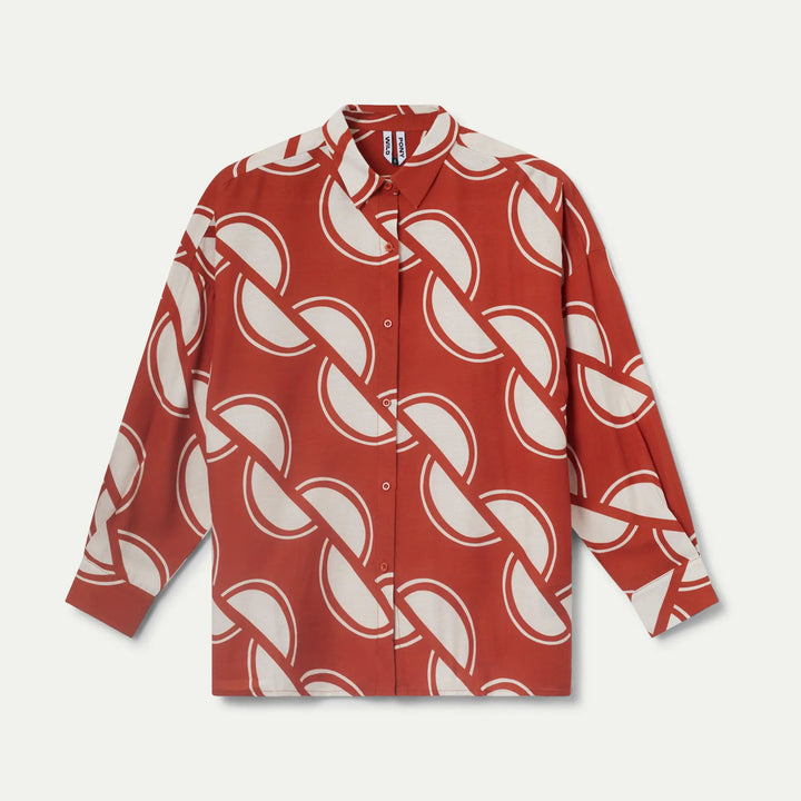 CAMISA - Wild Pony, Estampado Geométrico Coco