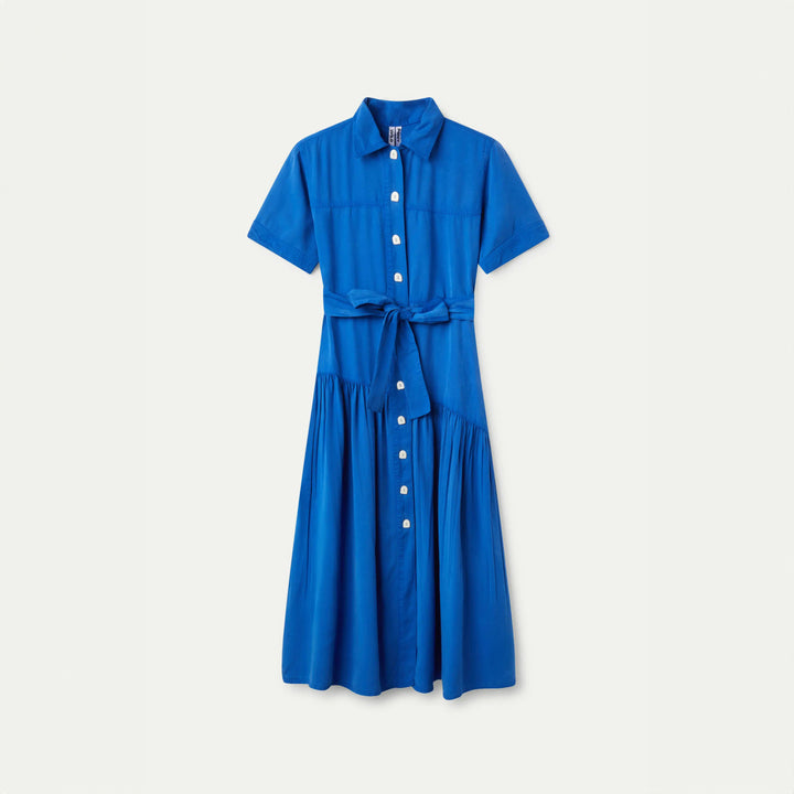 VESTIDO - Wild Pony, Largo Camisero Azul