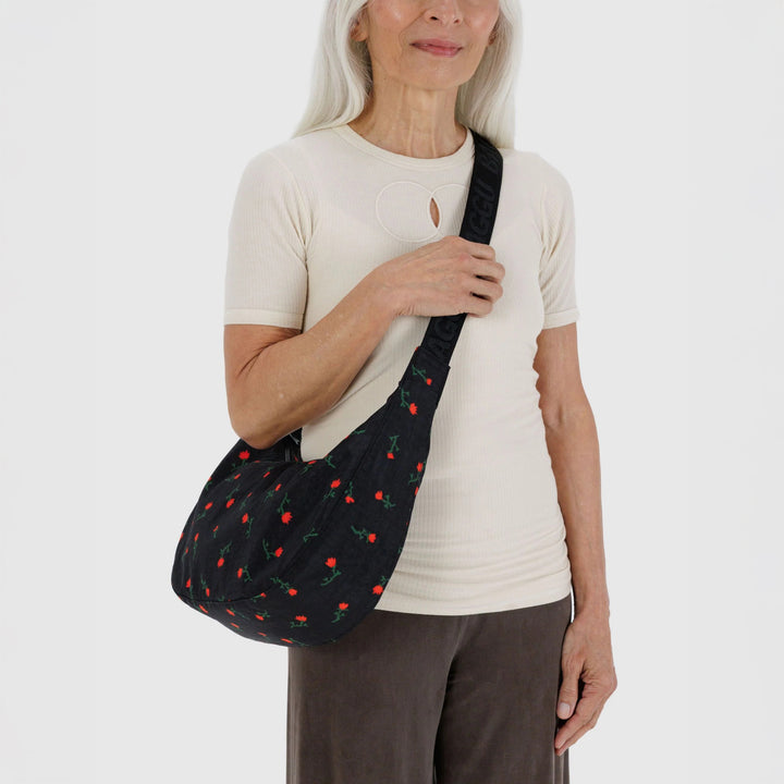 BOLSO - Baggu, Wildflowers Medium Nylon Crescent