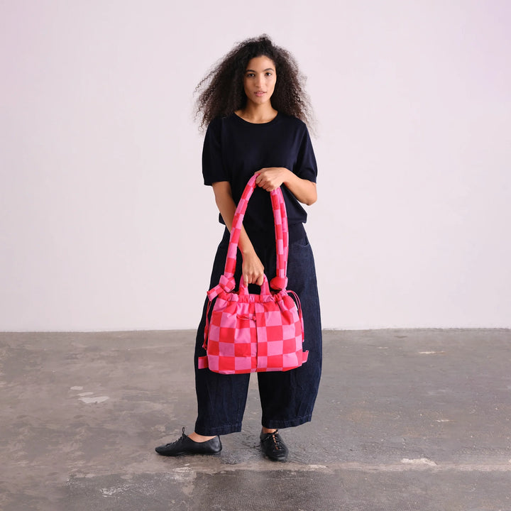 BOLSO - Ölend, Ona Soft Bag Check Red + Pink