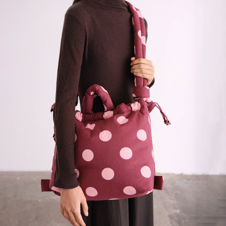 BOLSO - Ölend, Ona Soft Bag Dots Pale pink + Cherry red