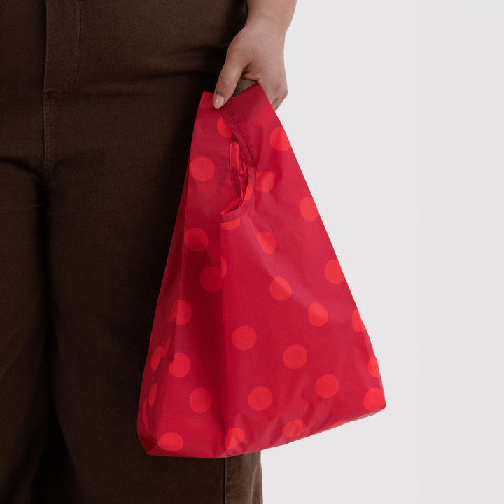 TOTE BAG - Baggu, Red Polka Dot Baby Baggu