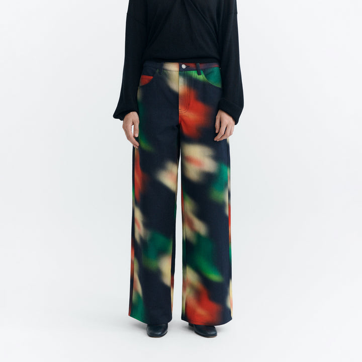 PANTALONI - Thinking Mu, gamba larga a righe blu totenham Hedda