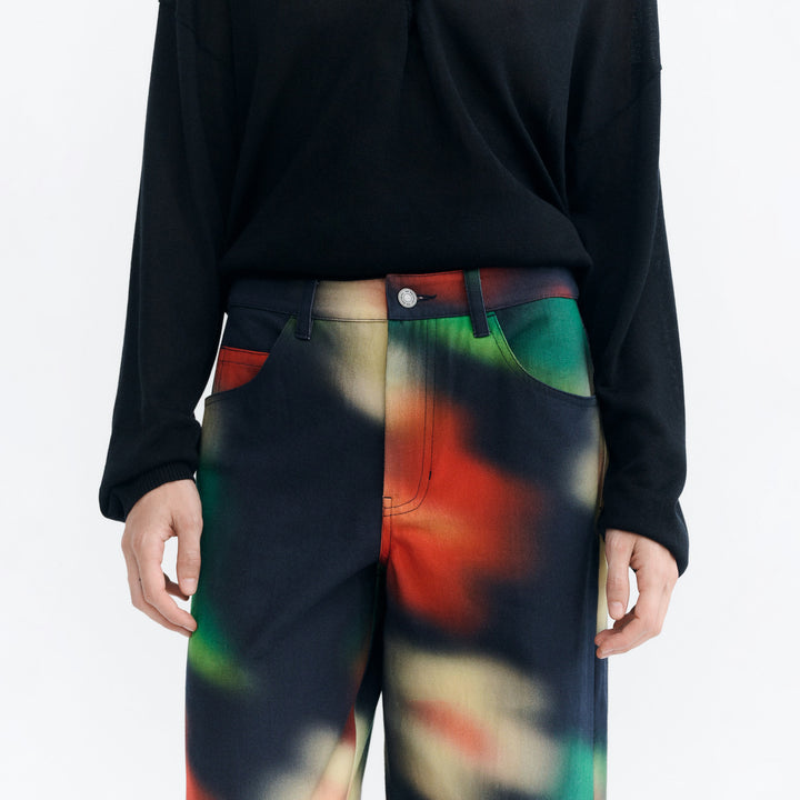PANTALONI - Thinking Mu, gamba larga a righe blu totenham Hedda