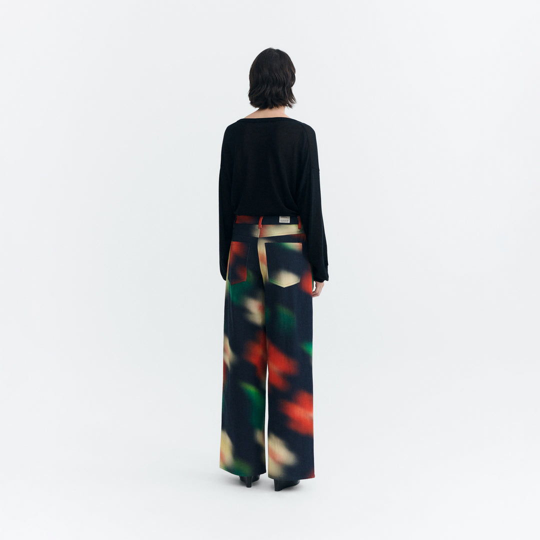 PANTALONI - Thinking Mu, gamba larga a righe blu totenham Hedda