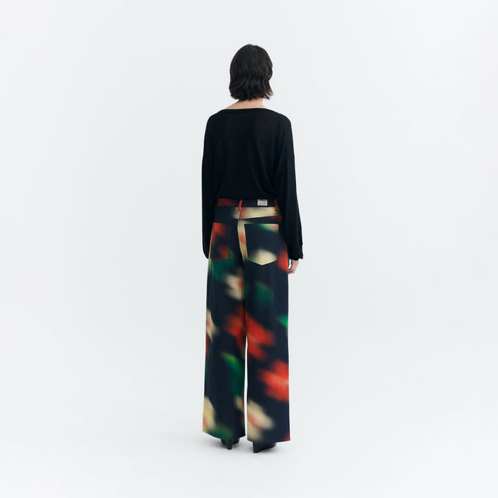 PANTALONI - Thinking Mu, gamba larga a righe blu totenham Hedda