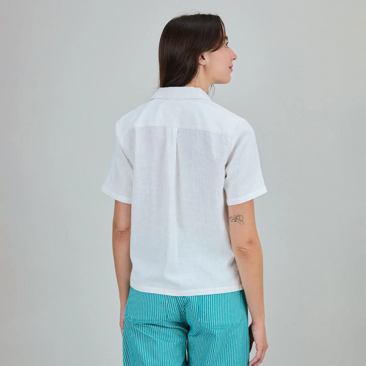 BLUSA - Brava Fabrics, Aloha Chiringuito Bordado Blanco