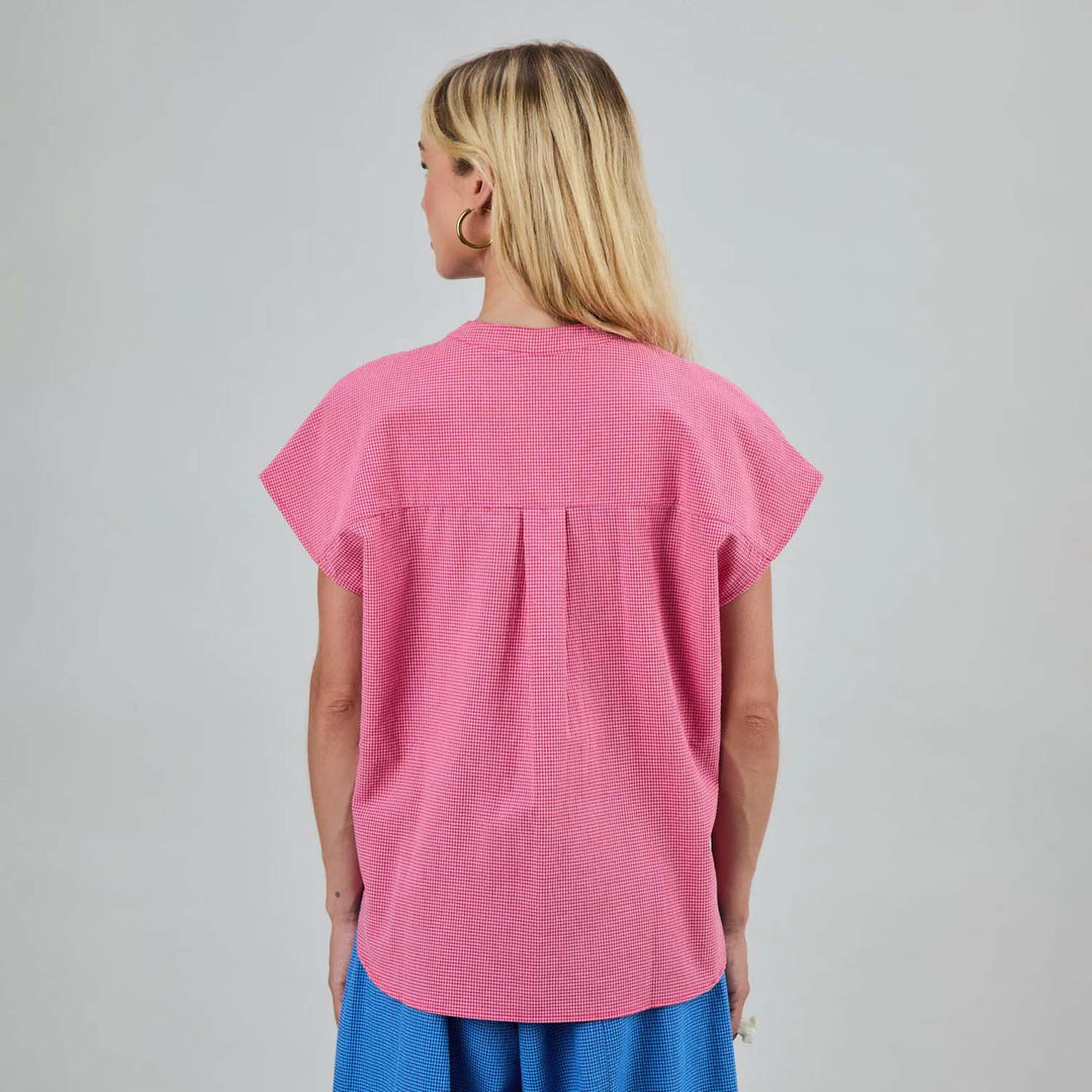 BLUSA - Brava Fabrics, Checks Sin Mangas Rosa