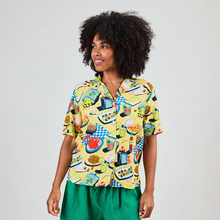 BLUSA - Brava Fabrics, Chiringuito Aloha Amarilla