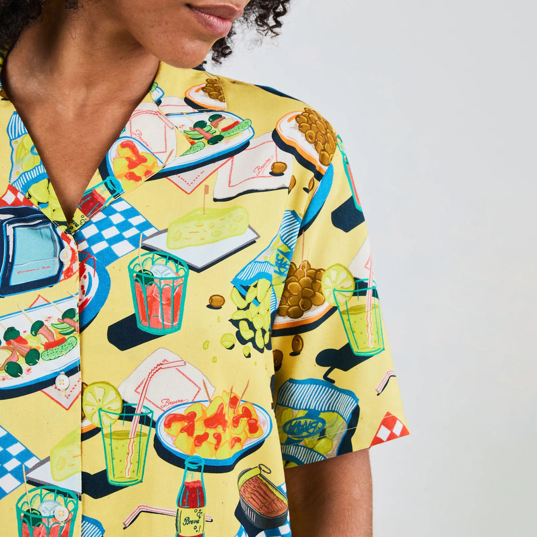 BLUSA - Brava Fabrics, Chiringuito Aloha Amarilla