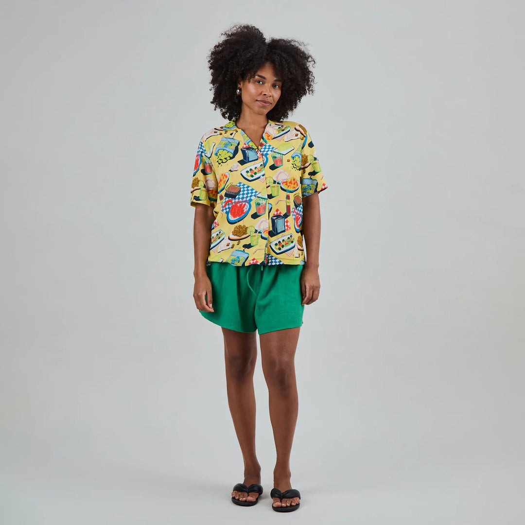 BLUSA - Brava Fabrics, Chiringuito Aloha Amarilla