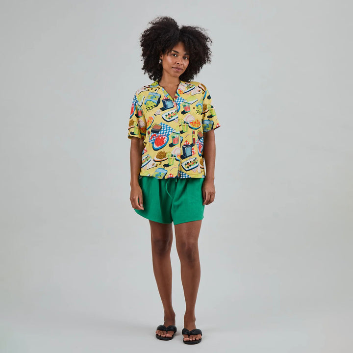 BLUSA - Brava Fabrics, Chiringuito Aloha Amarilla