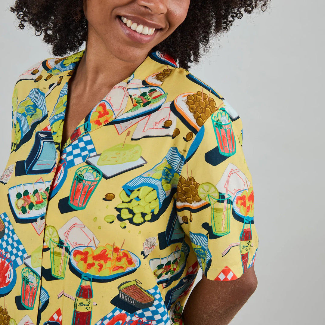 BLUSA - Brava Fabrics, Chiringuito Aloha Amarilla