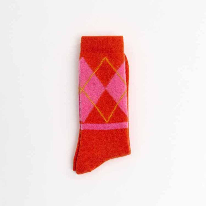 CALCETINES - Suite13Lab, Argyle Wool Orange