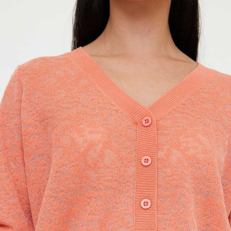 CÁRDIGAN - Wild Pony, Encaje coral