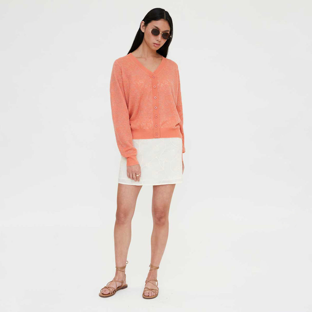 CÁRDIGAN - Wild Pony, Encaje coral