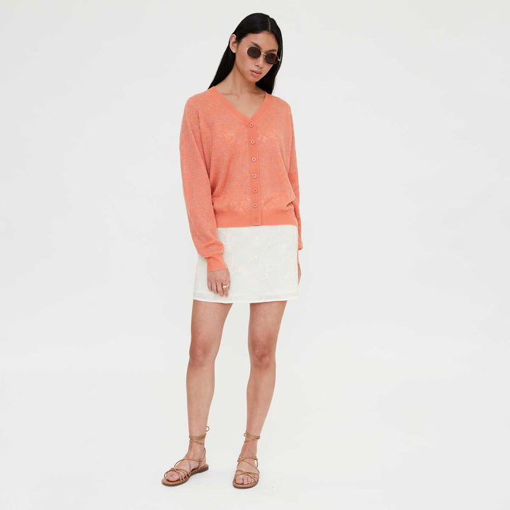 CÁRDIGAN - Wild Pony, Encaje coral