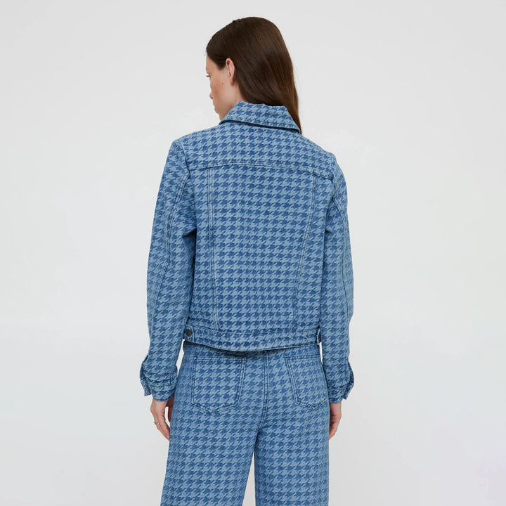 CHAQUETA - Wild Pony, Estampado pata de gallo azul