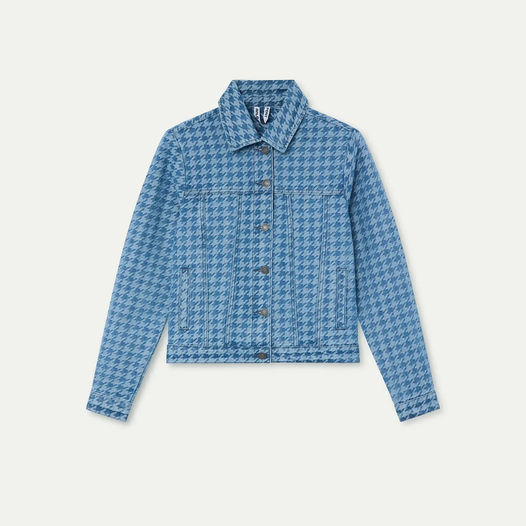 CHAQUETA - Wild Pony, Estampado pata de gallo azul