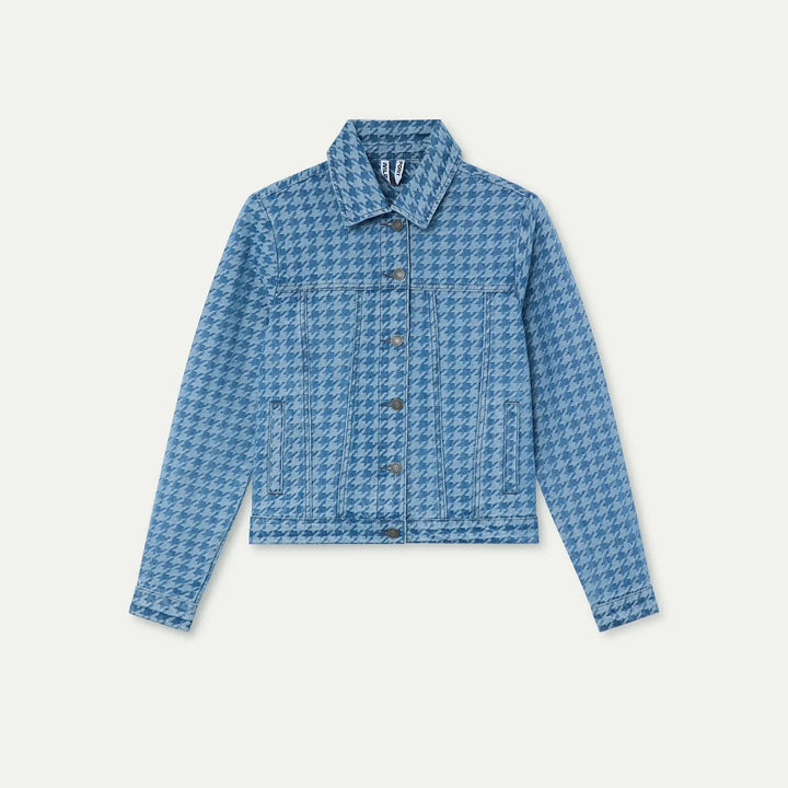 CHAQUETA - Wild Pony, Estampado pata de gallo azul