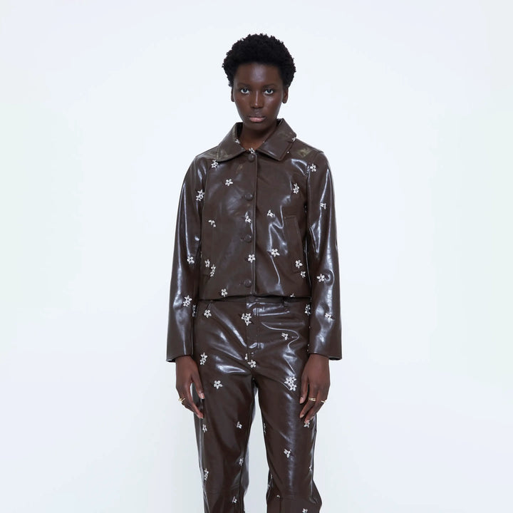 CHAQUETA - Wild Pony, Piel sintética con estampado Almond Flower