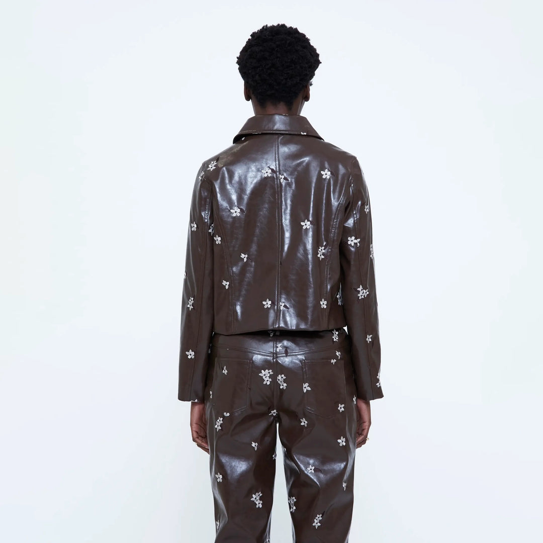 CHAQUETA - Wild Pony, Piel sintética con estampado Almond Flower