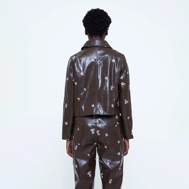 CHAQUETA - Wild Pony, Piel sintética con estampado Almond Flower