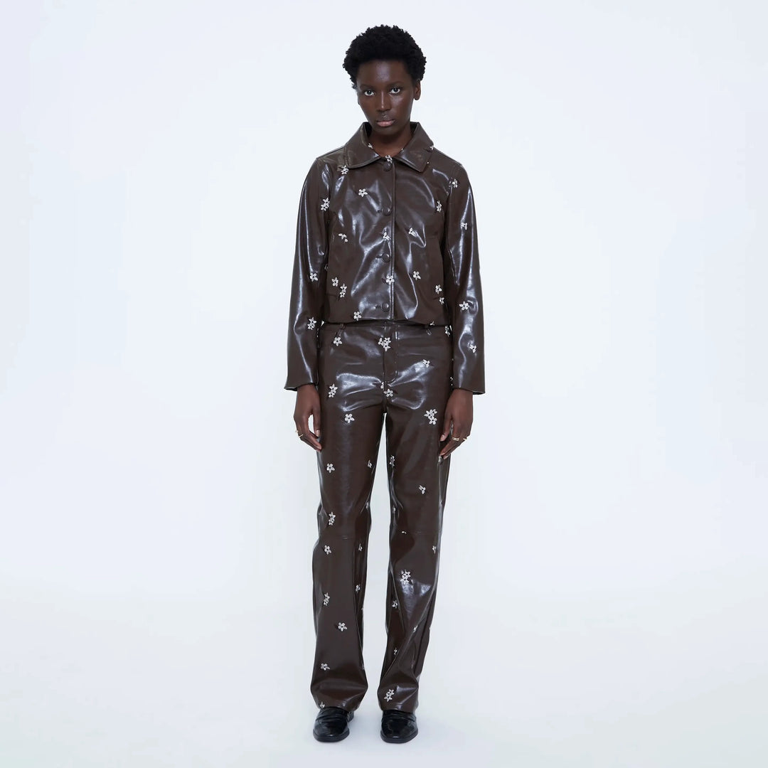 CHAQUETA - Wild Pony, Piel sintética con estampado Almond Flower