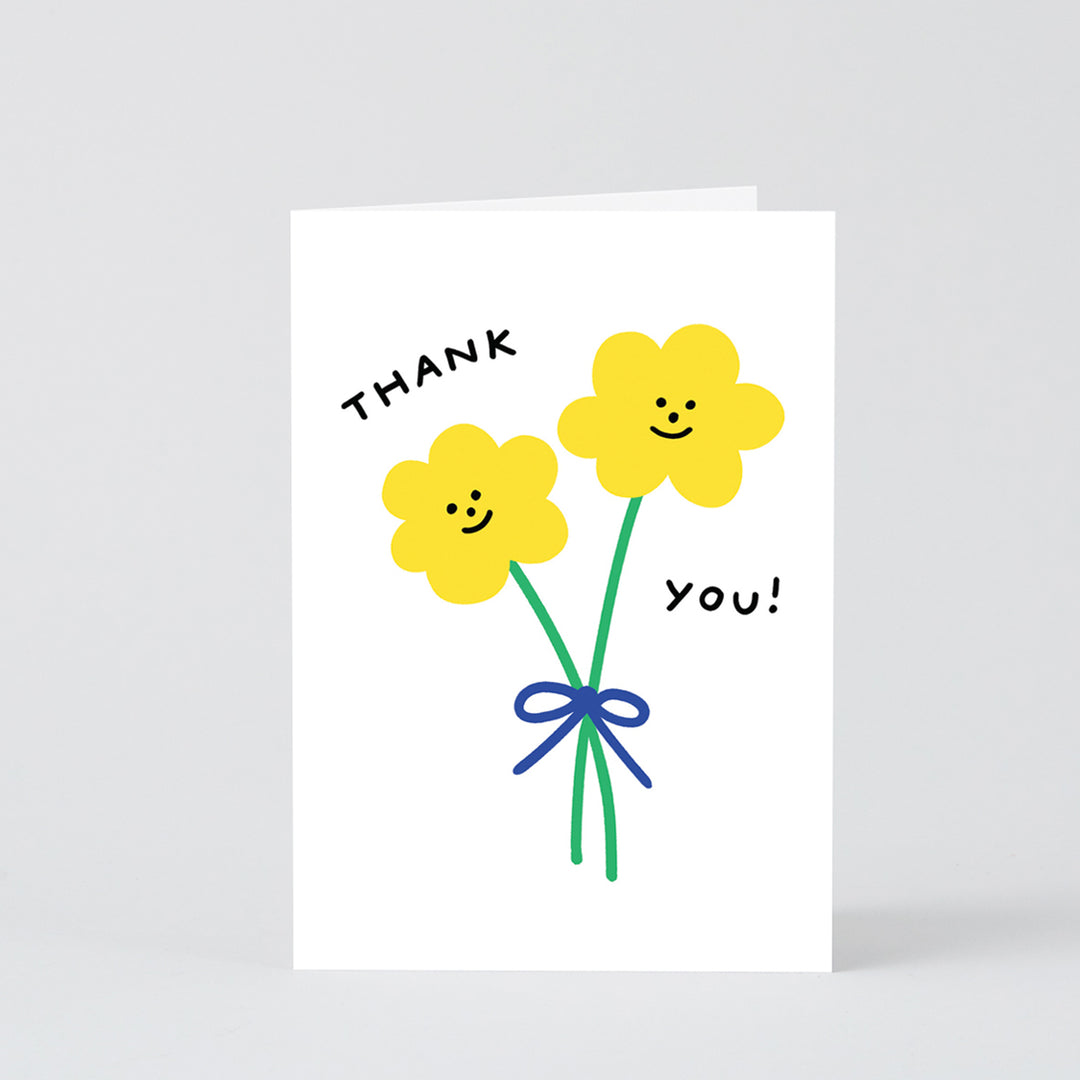 TARJETA FELICITACIÓN - Wrap Magazine, Thank You Double Flowers