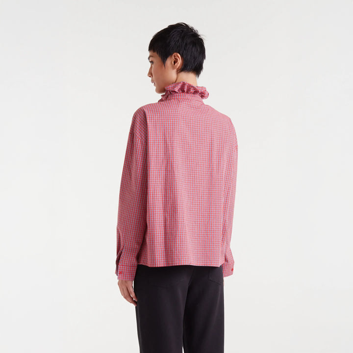 CAMISA - Compañía Fantástica, Estampado cuadro vichy rojo