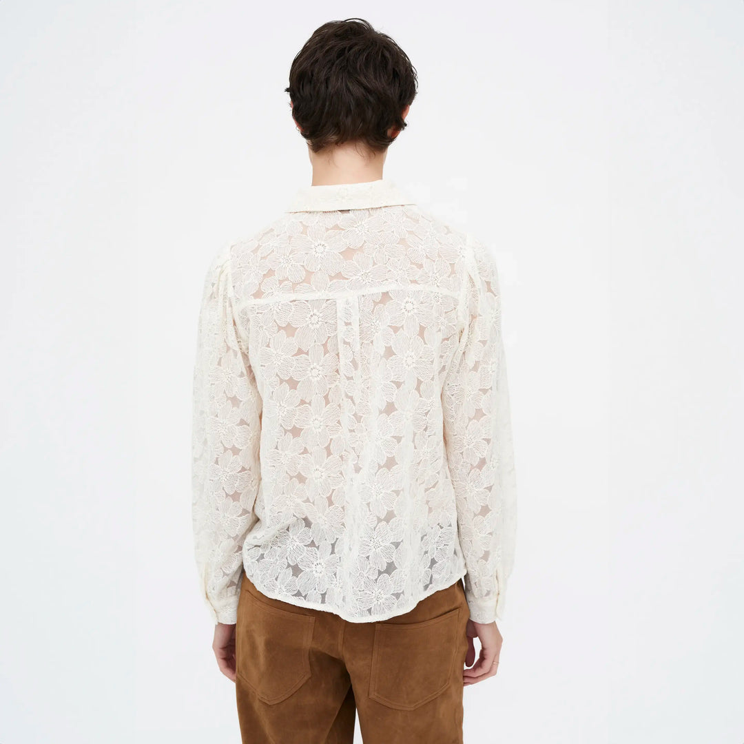 CAMISA - Wild Pony,  Blanca con encaje floral