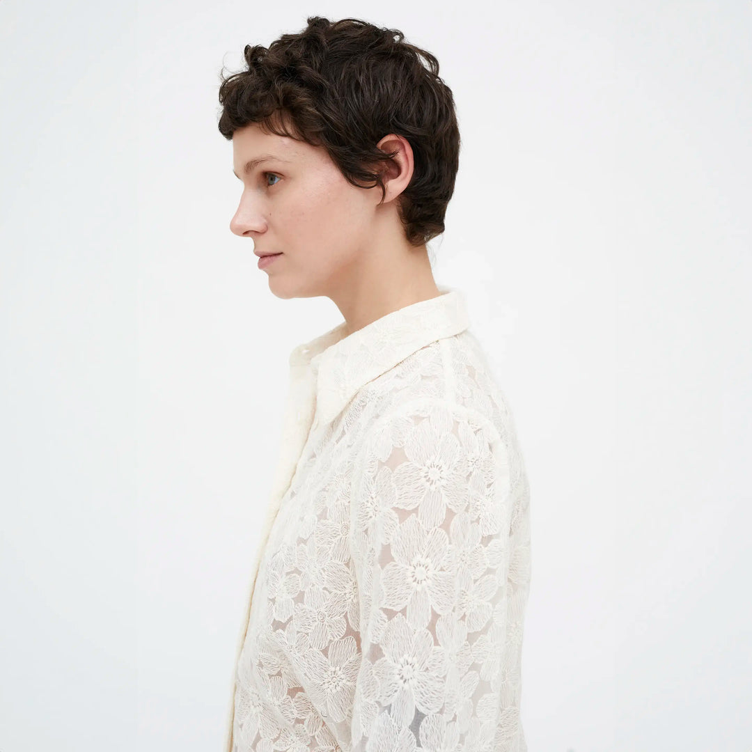 CAMISA - Wild Pony,  Blanca con encaje floral