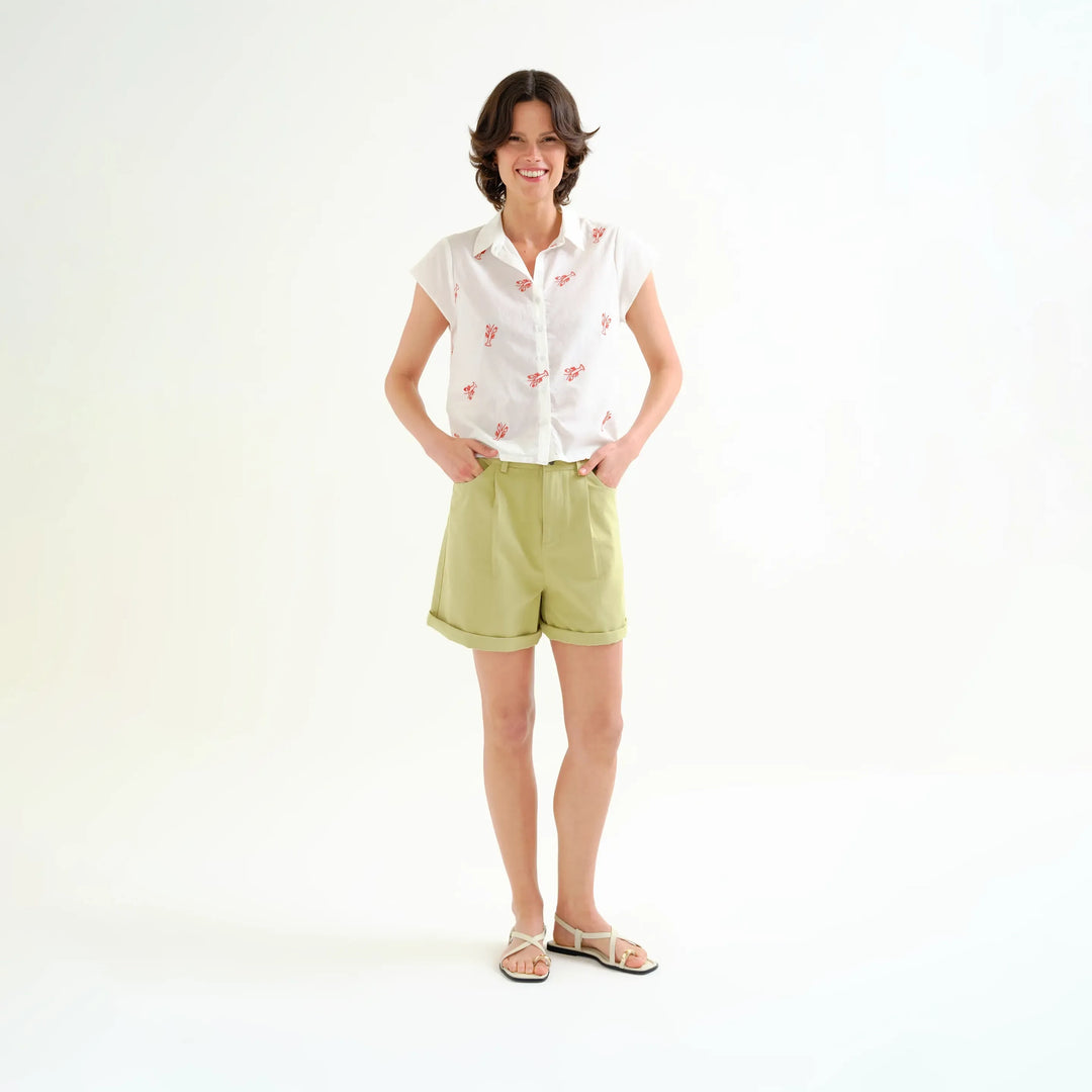 CAMISA - Compañía Fantástica, Bordado de Langosta roja