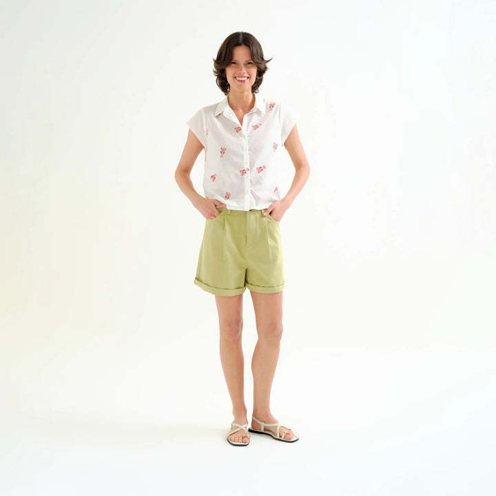 CAMISA - Compañía Fantástica, Bordado de Langosta roja