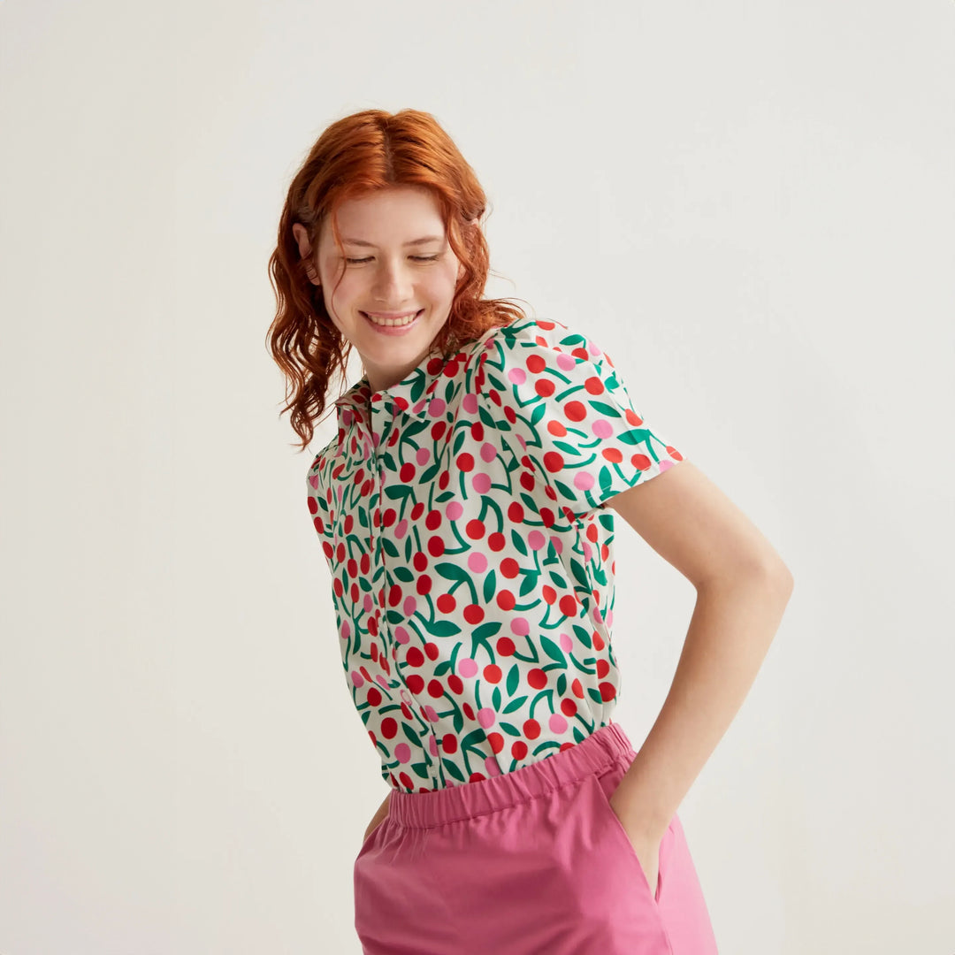 CAMISA - Compañía Fantástica, Estampado Guinda