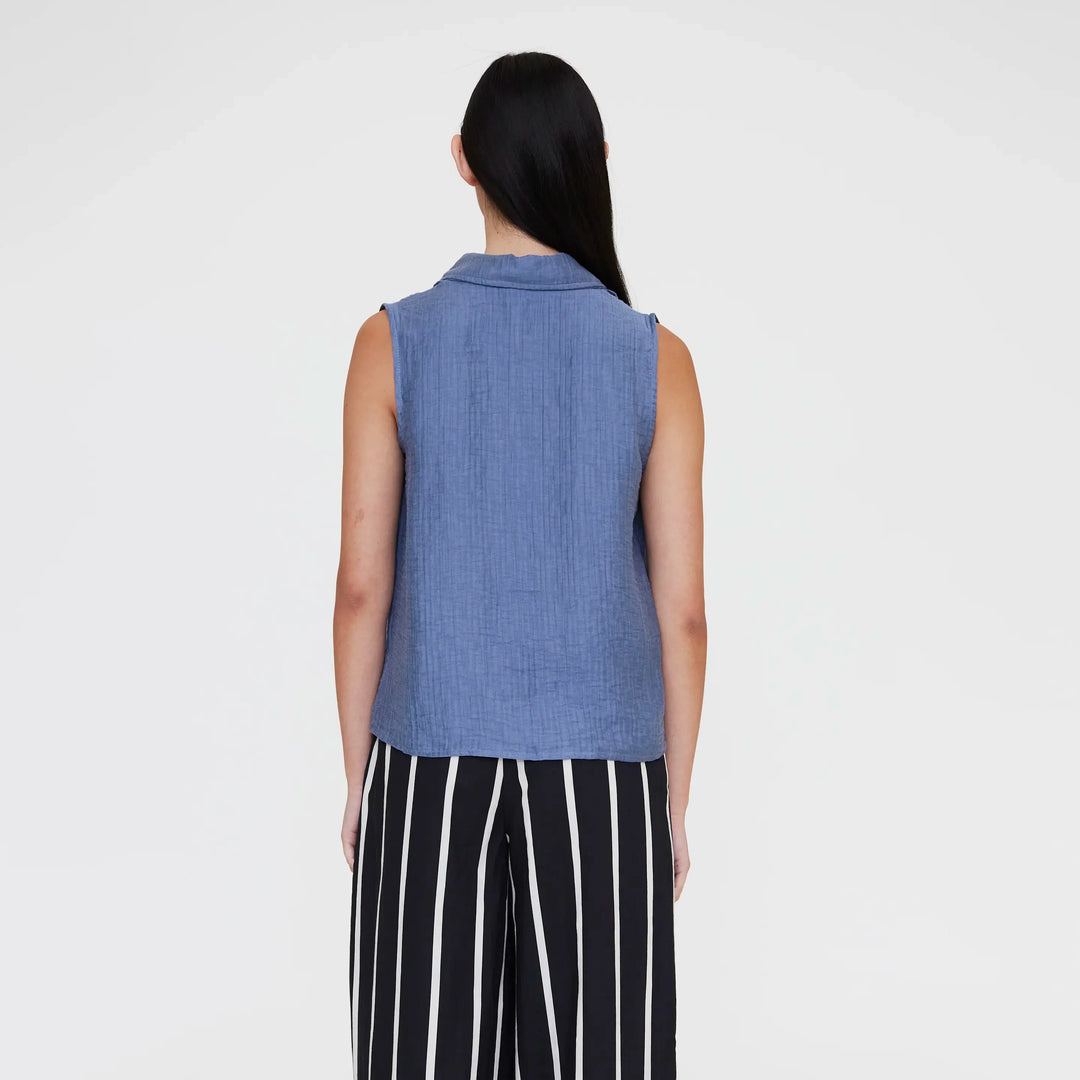 CAMISA - Wild Pony, Textura azul