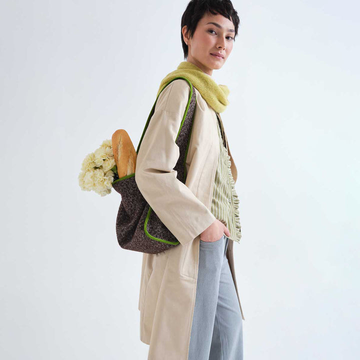 CAMISA - Compañía Fantástica, Rayas verde con detalle de volantes