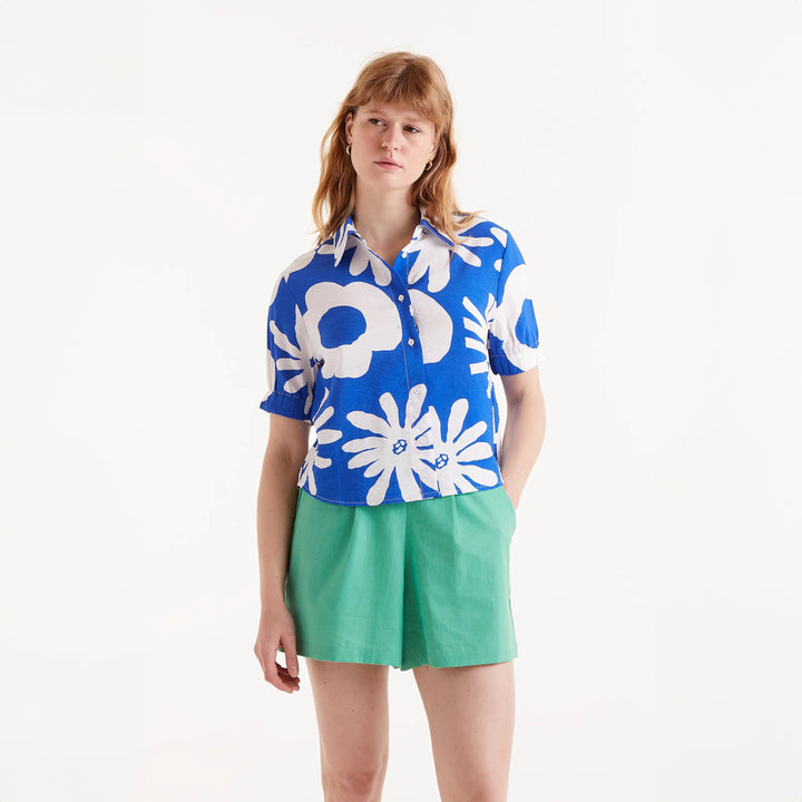 CAMISA - Compañía Fantástica, Estampado floral Bluet Blue