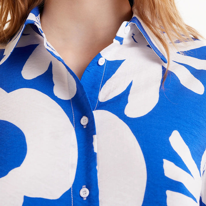 CAMISA - Compañía Fantástica, Estampado floral Bluet Blue