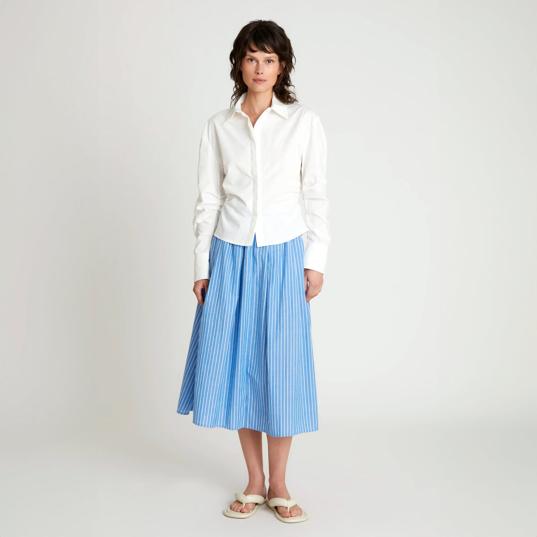 CAMISA - Wild Pony, fruncida algodón blanca