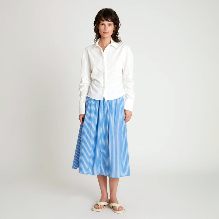 CAMISA - Wild Pony, fruncida algodón blanca