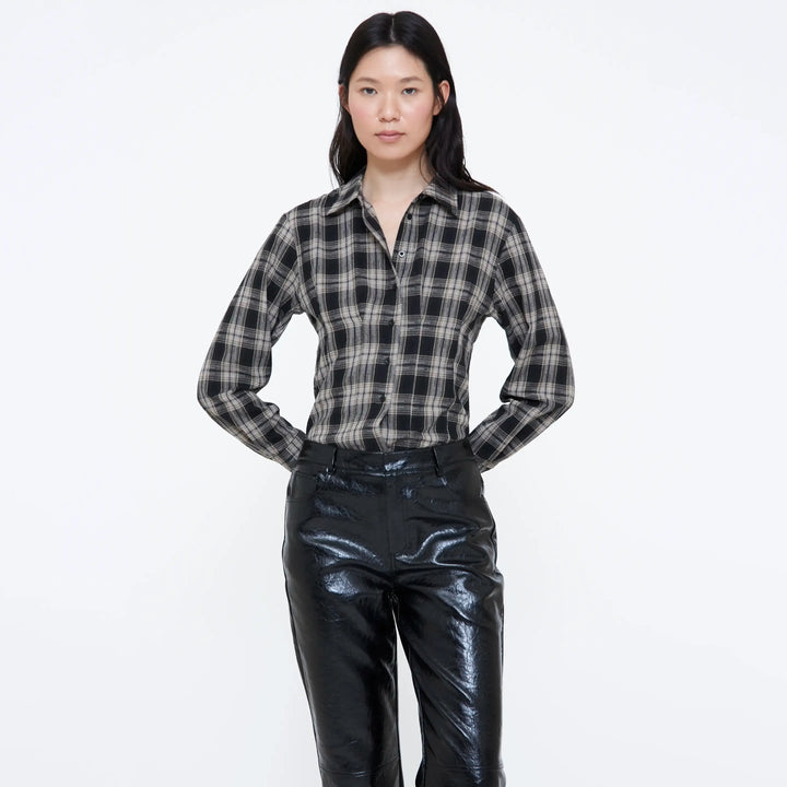 CAMISA - Wild Pony, Estampado de cuadros negro