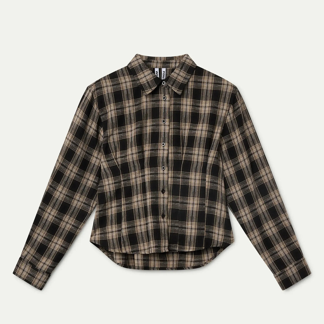 CAMISA - Wild Pony, Estampado de cuadros negro