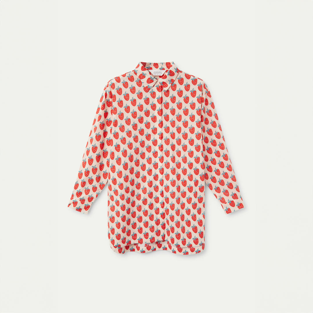 CAMISA - Compañía Fantástica, Oversize estampado Strawberry Beach