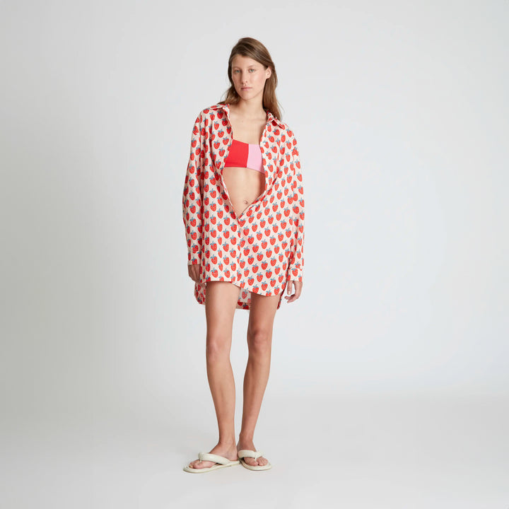 CAMISA - Compañía Fantástica, Oversize estampado Strawberry Beach