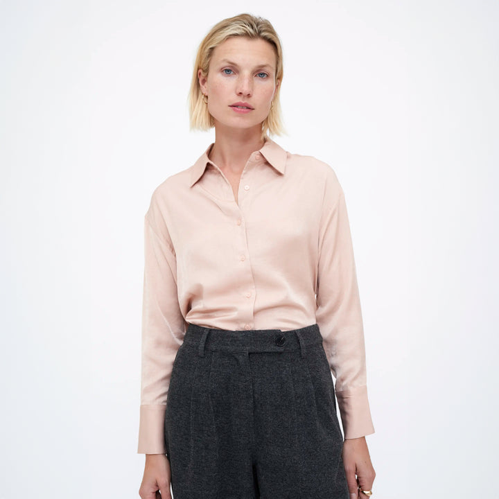 CAMISA - Wild Pony,  Rosa crepé satinado