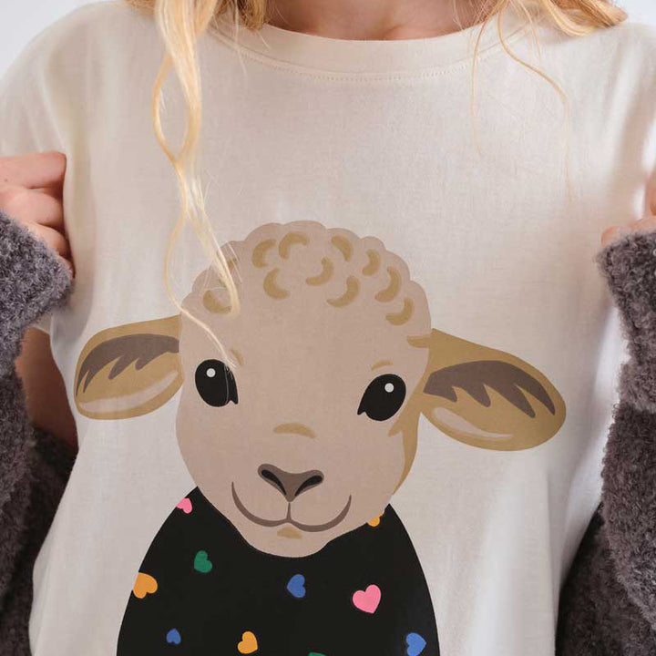 CAMISETA- Compañía Fantástica, Algodón con estampado de Oveja